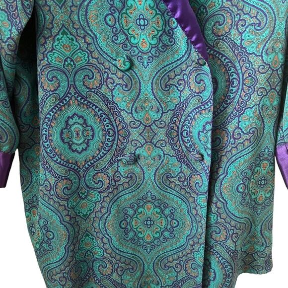 Victoria Secret Gold Label Paisley Print Sleepwear Classic Nightshirt Size L - Picture 5 of 8